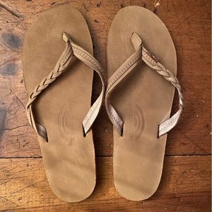 Flirty Braidy Rainbow Sandals - like new